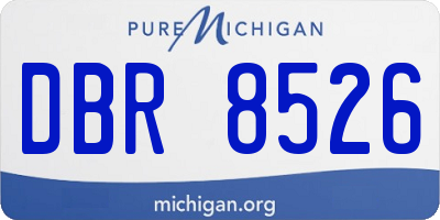 MI license plate DBR8526