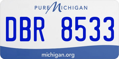 MI license plate DBR8533