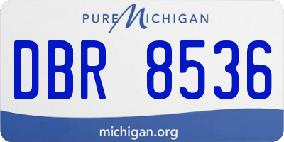 MI license plate DBR8536