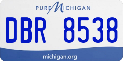 MI license plate DBR8538