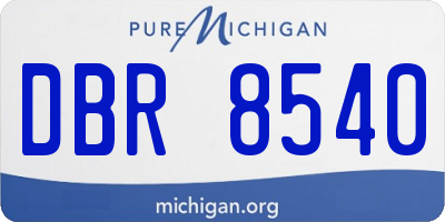 MI license plate DBR8540