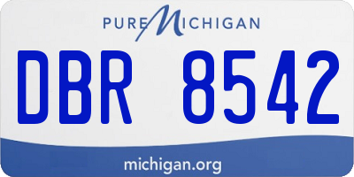 MI license plate DBR8542