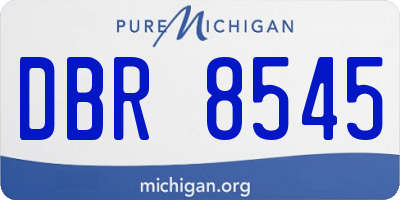MI license plate DBR8545