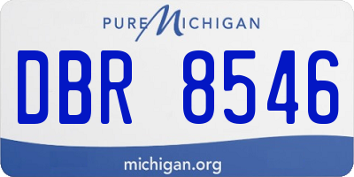 MI license plate DBR8546