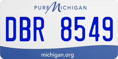 MI license plate DBR8549
