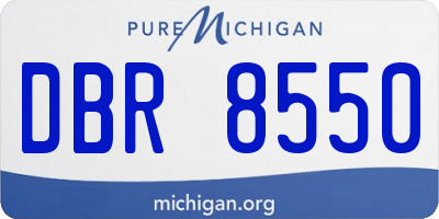 MI license plate DBR8550