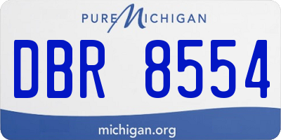 MI license plate DBR8554