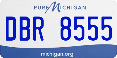 MI license plate DBR8555