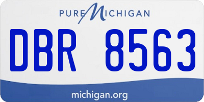 MI license plate DBR8563