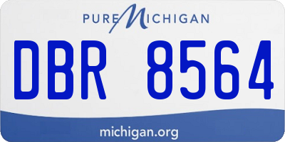 MI license plate DBR8564