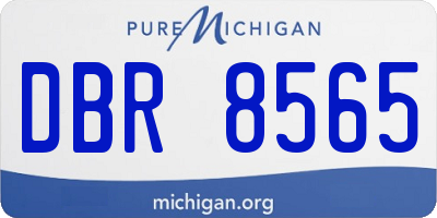 MI license plate DBR8565