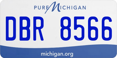 MI license plate DBR8566
