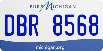 MI license plate DBR8568