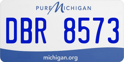 MI license plate DBR8573