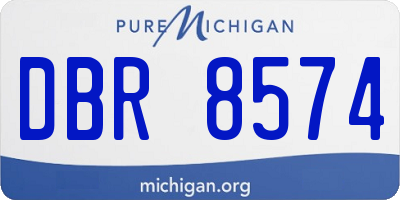 MI license plate DBR8574