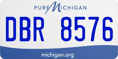 MI license plate DBR8576