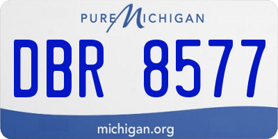 MI license plate DBR8577