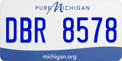 MI license plate DBR8578