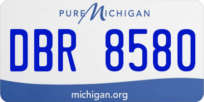 MI license plate DBR8580