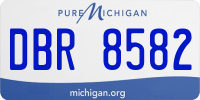 MI license plate DBR8582