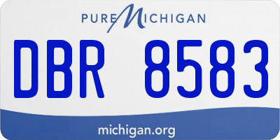 MI license plate DBR8583