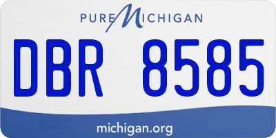 MI license plate DBR8585