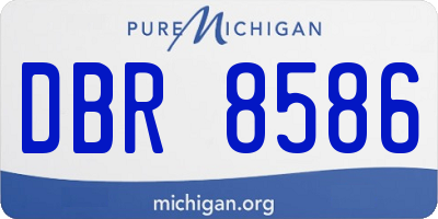 MI license plate DBR8586