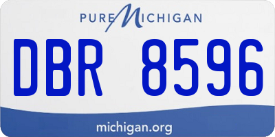 MI license plate DBR8596