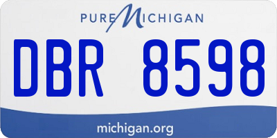 MI license plate DBR8598