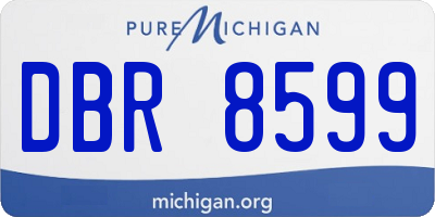 MI license plate DBR8599
