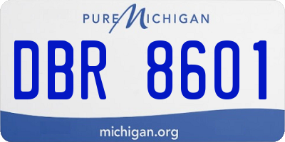 MI license plate DBR8601