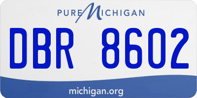 MI license plate DBR8602