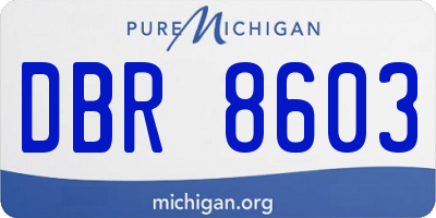 MI license plate DBR8603