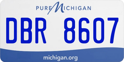 MI license plate DBR8607