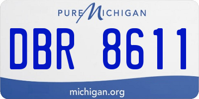 MI license plate DBR8611
