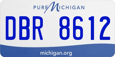 MI license plate DBR8612