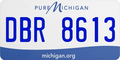 MI license plate DBR8613