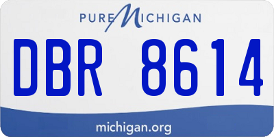 MI license plate DBR8614
