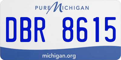MI license plate DBR8615