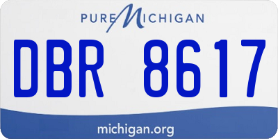 MI license plate DBR8617
