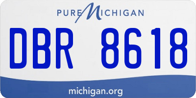 MI license plate DBR8618