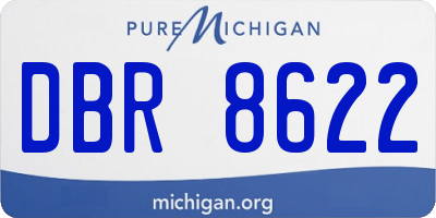 MI license plate DBR8622