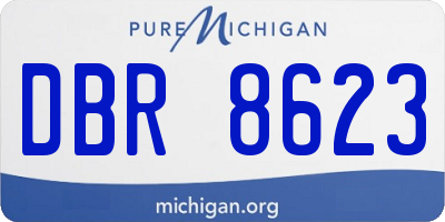 MI license plate DBR8623