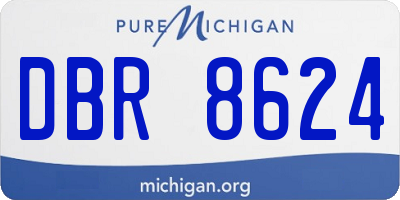MI license plate DBR8624