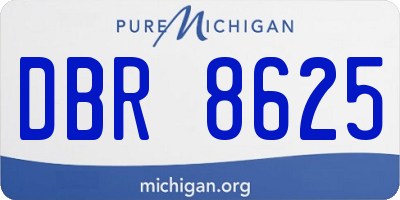 MI license plate DBR8625