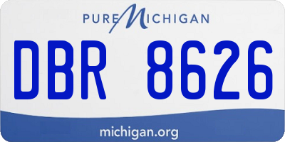 MI license plate DBR8626