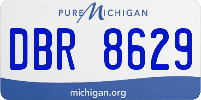 MI license plate DBR8629