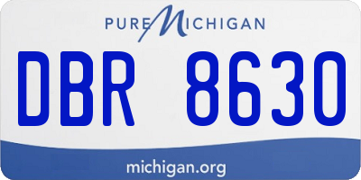 MI license plate DBR8630