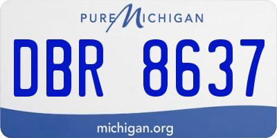 MI license plate DBR8637