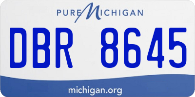 MI license plate DBR8645